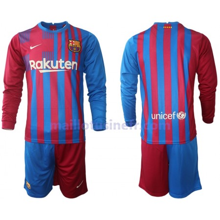 Maillot de Foot FC Barcelone Domicile 2021-22 Manches Longues - Enfant